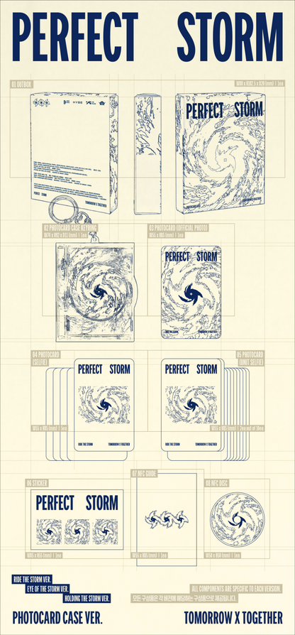 *PRE-ORDER* TXT (TOMORROW X TOGETHER) - PERFECT STORM (9th Mini Album) [Photocard Case Keyring Ver.] + POB
