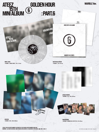 *PRE-ORDER* ATEEZ - Golden Hour: Part 6 (15th Mini Album) [Marble Vinyl/LP Ver.]