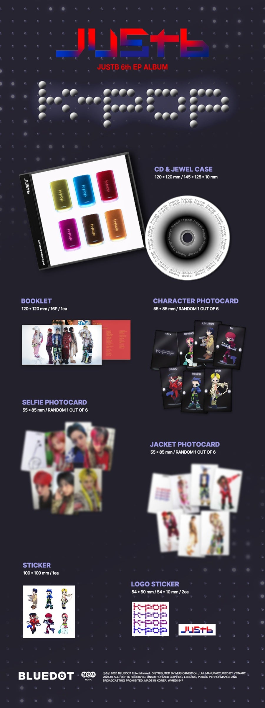 *PRE-ORDER* JUSTB - k-pop (6th Mini Album) [Jewel Ver.]