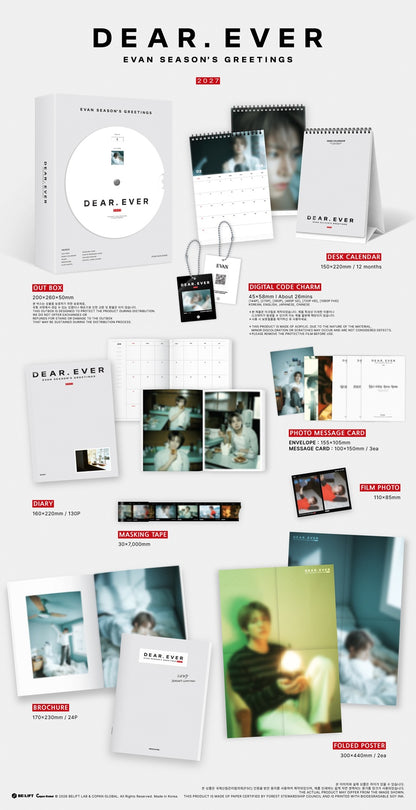 *PRE-ORDER* EVAN - [2027 Season's Greetings] 'DEAR.EVER'