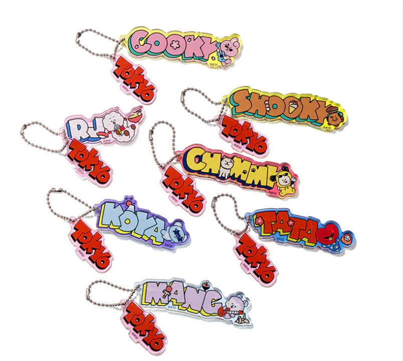 *PRE-ORDER* BTS BT21 - [World Voyage Japan MD] Japan Name Keyring
