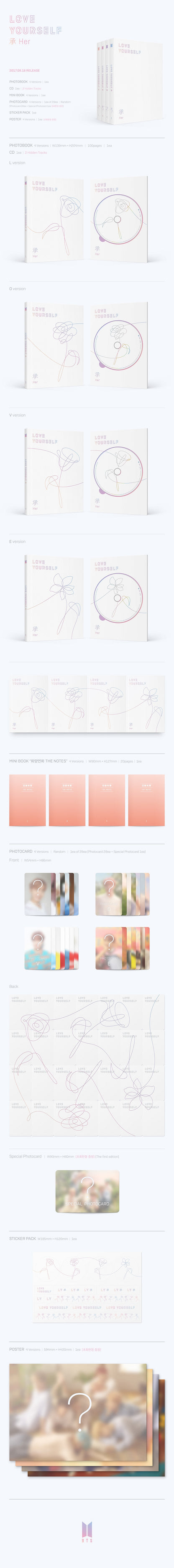 BTS - Love Yourself 承 'Her' (5th Mini Album)