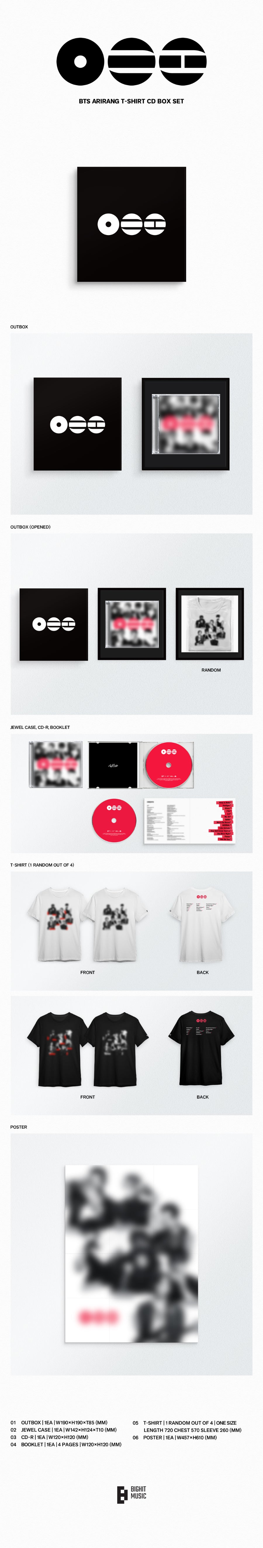 BTS ARIRANG T-shirt CD Box Set 未開封 BBANGYA | BTS - ARIRANG (5th Studio Album) [T-Shirt CD Box Set Ver.]