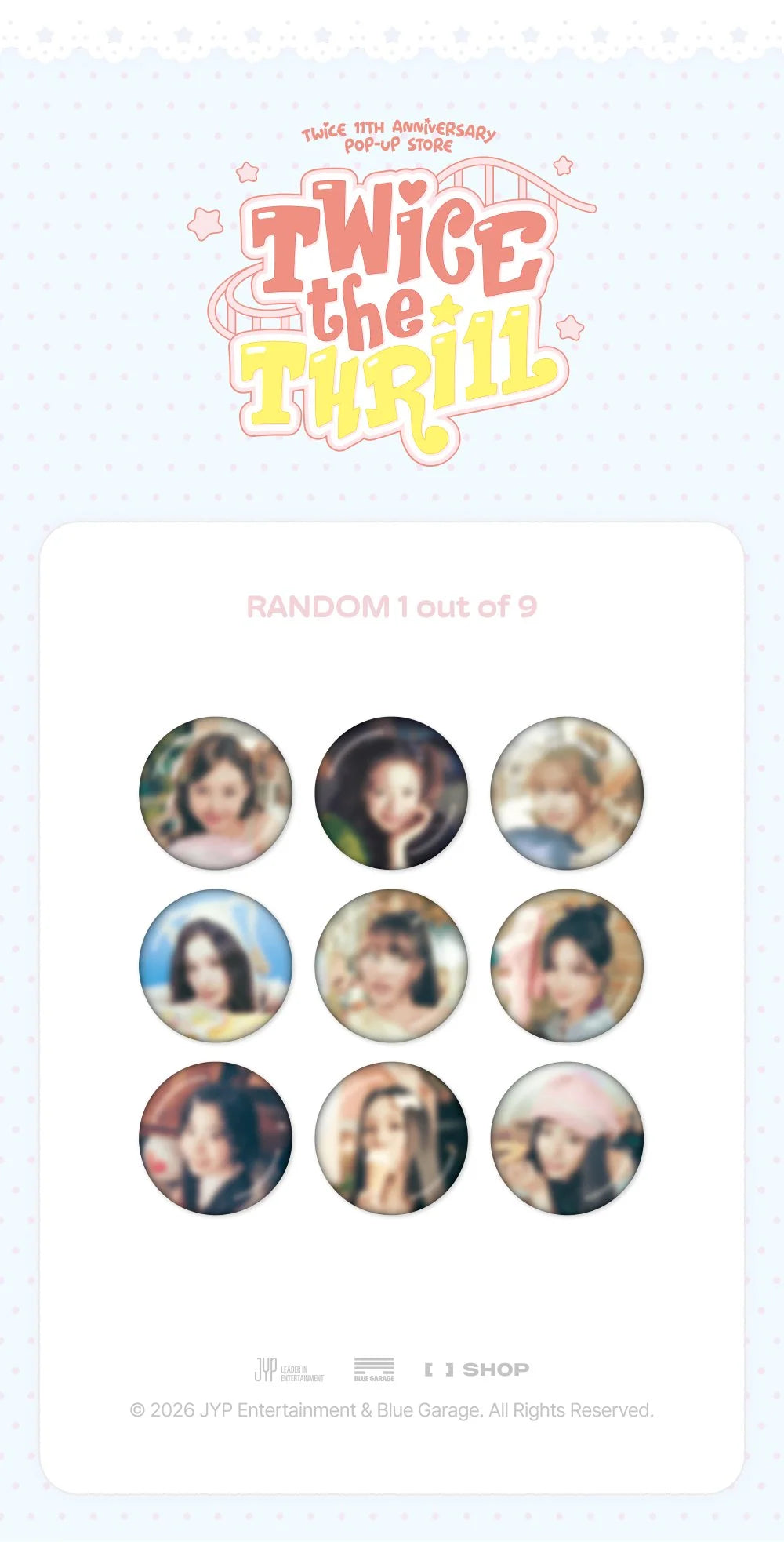 *PRE-ORDER* TWICE - [TWICE THE THRILL POP-UP MD] Random Can Badge