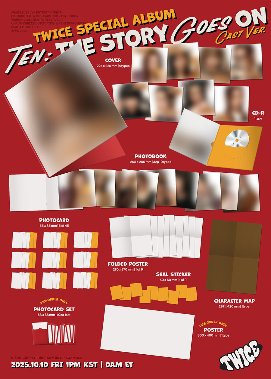 *PRE-ORDER* TWICE - TEN: The Story Goes On [Cast Ver.] + POB