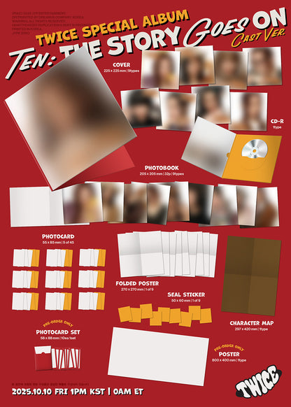 *PRE-ORDER* TWICE - TEN: The Story Goes On [Cast Ver.] + POB