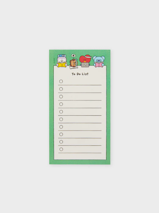 LINE FRIENDS OFFICIAL BT21 2024 SEASON'S GREETINGS TO-DO LIST NOTEPAD