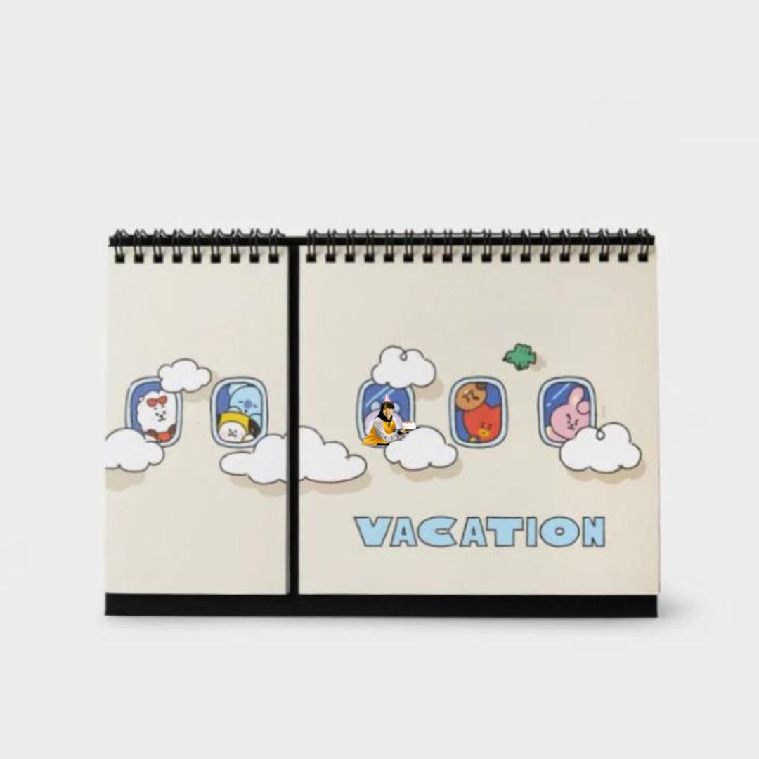 LINE FRIENDS OFFICIAL BT21 DESK CALENDAR 2024 SEASON'S GREETINGS