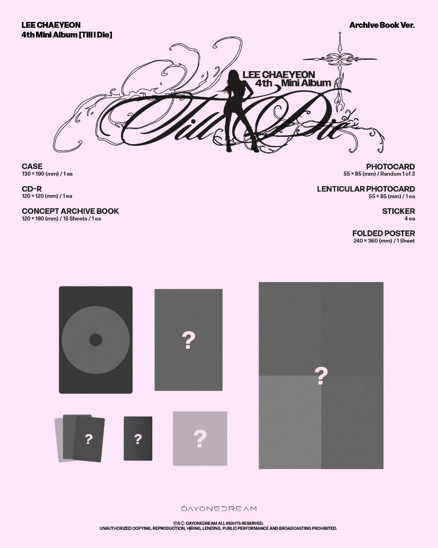 LEE CHAEYEON - Till I Die [Archive Book Ver.]