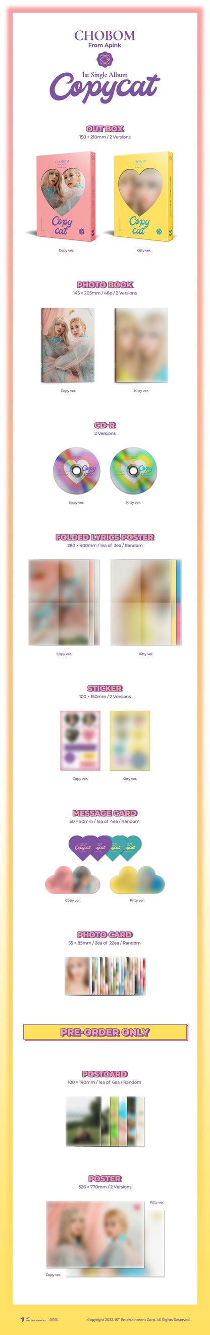 APINK CHOBOM - Copycat (1st Single Album)