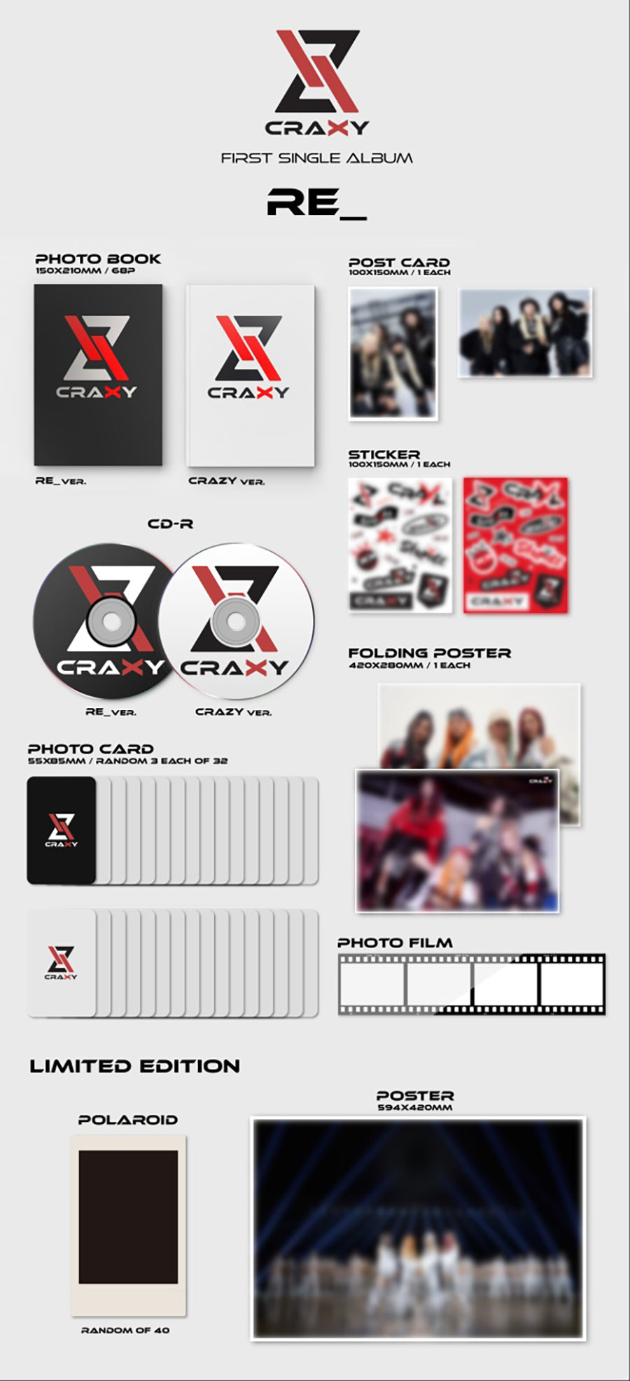 CRAXY - RE_ (1st Single Album)