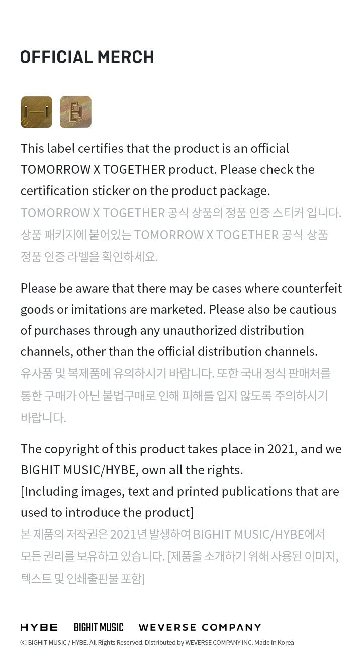 TOMORROW X TOGETHER (TXT) - Official MOA BONG Light Stick Ver. 2