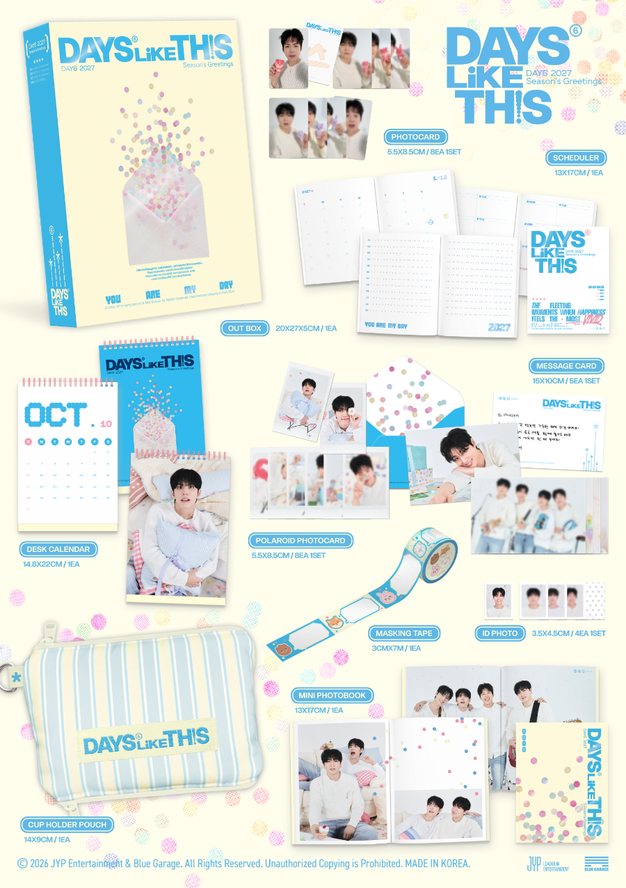 *PRE-ORDER* DAY6 - [2027 Season's Greetings] Days Like This + POB