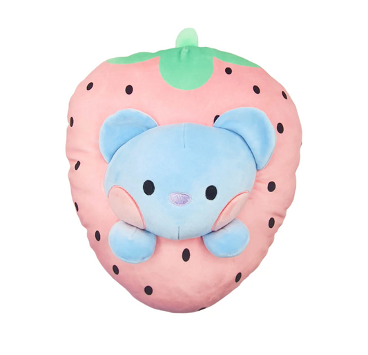 LINE FRIENDS OFFICIAL BT21 KOYA OVERSIZED STRAWBERRY FRUIT CUSHION (US Exclusive)