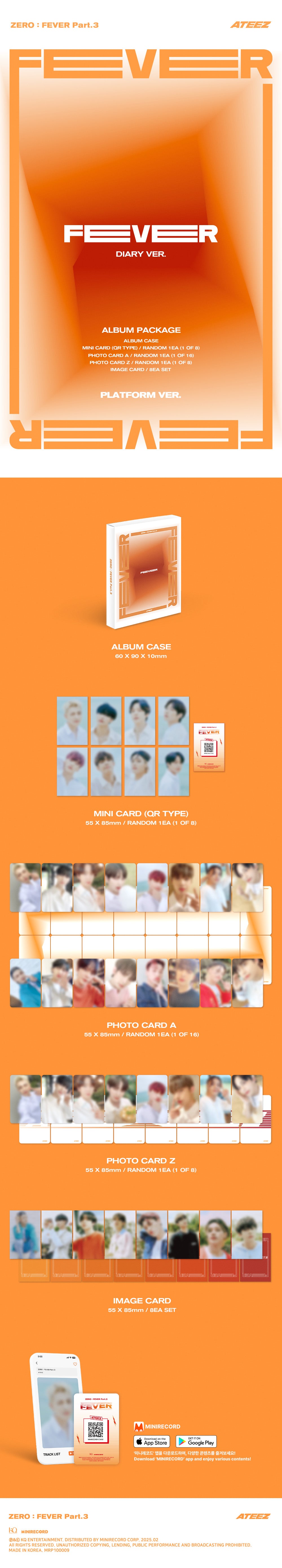 BBANGYA | ATEEZ - ZERO: Fever Part 3 Mini Record Gift [Platform Ver.]
