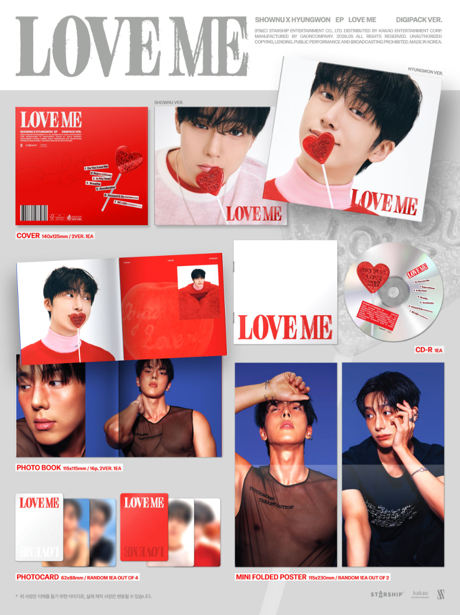 *PRE-ORDER* SHOWNU X HYUNGWON - LOVE ME (2nd Mini Album) [Digipack Ver.]