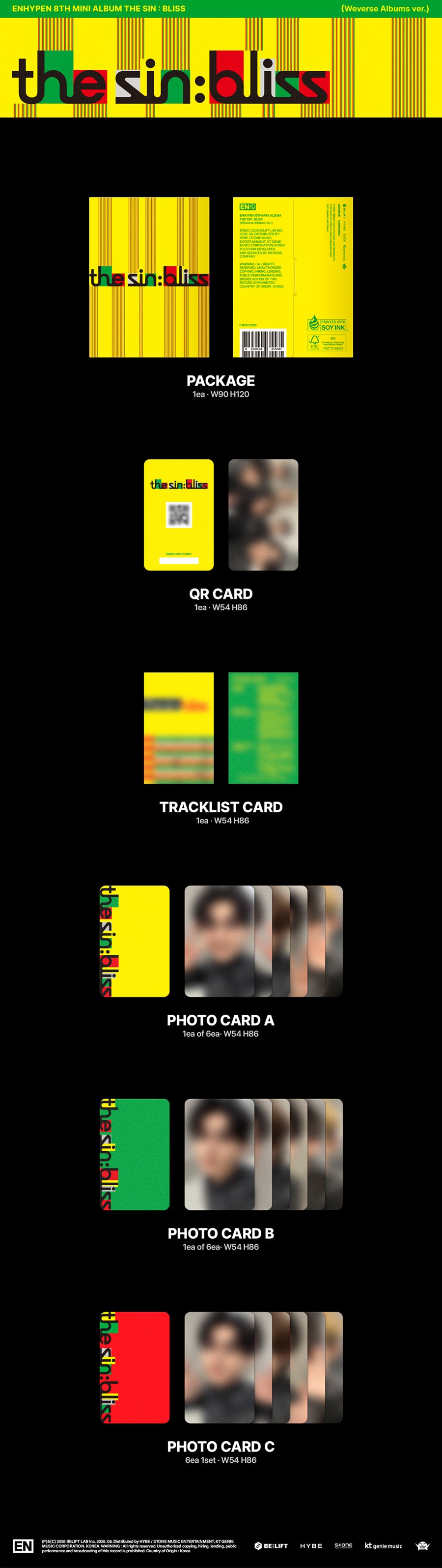*PRE-ORDER* ENHYPEN - The Sin: Bliss (Weverse Ver.)