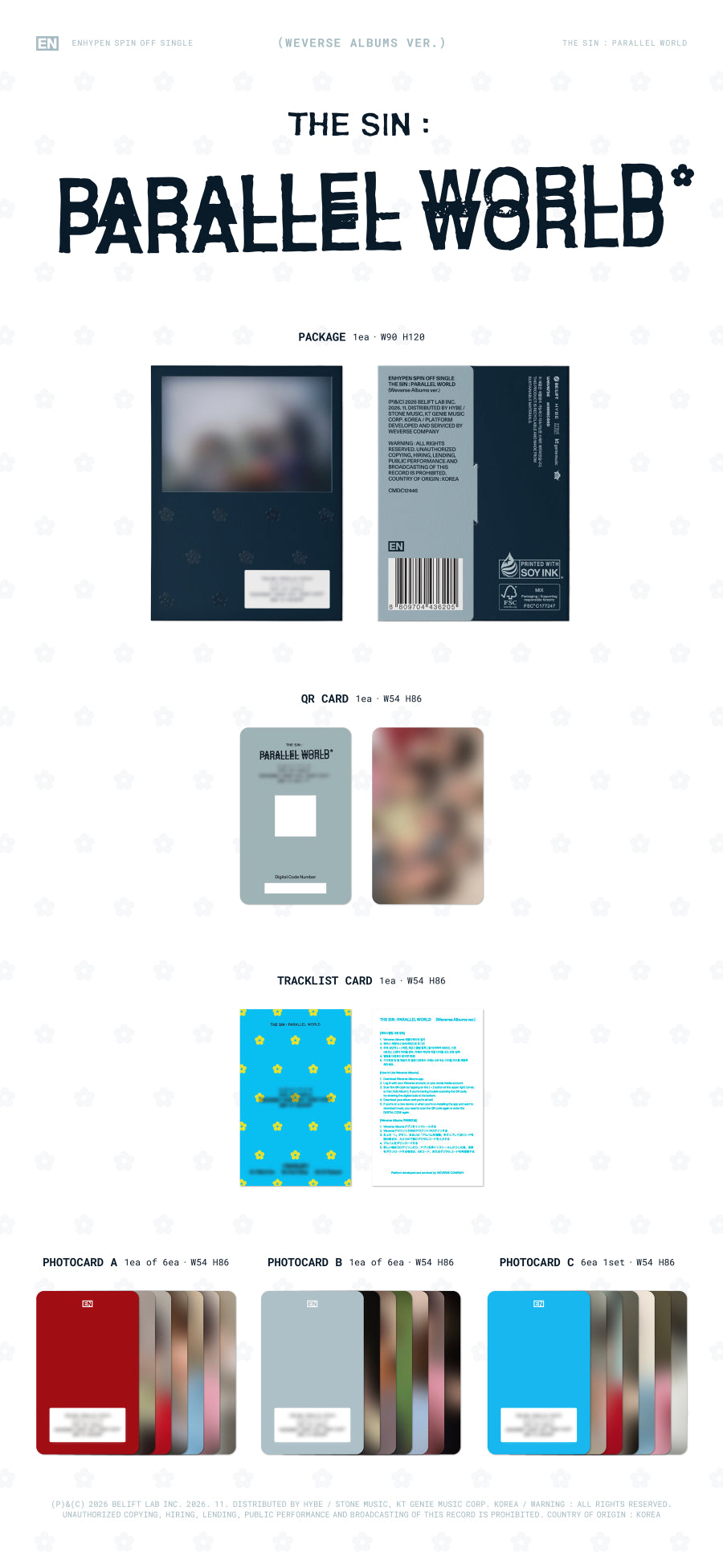 *PRE-ORDER* ENHYPEN - The Sin: Parallel World [Weverse Ver.]