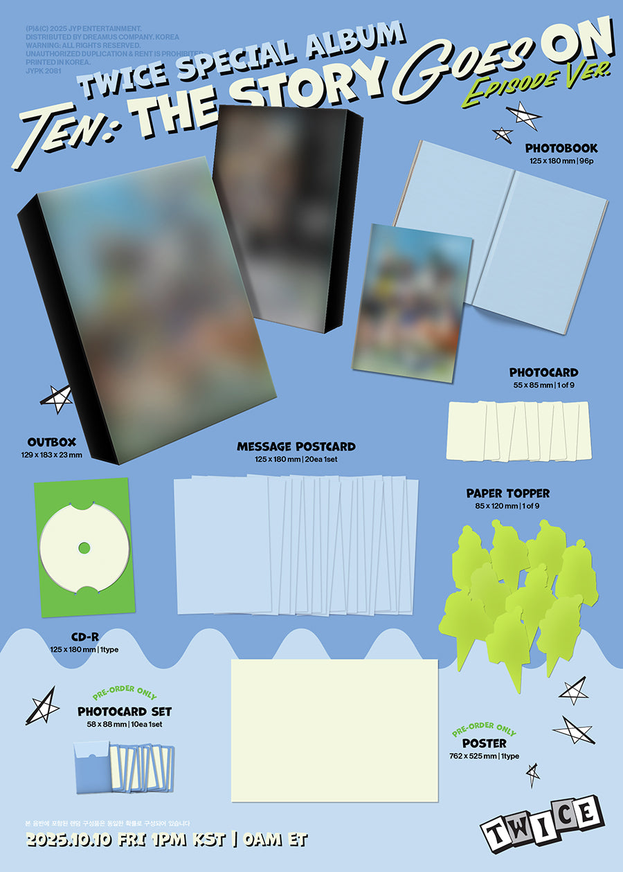 *PRE-ORDER* TWICE - TEN: The Story Goes On [Episode Ver.] + POB