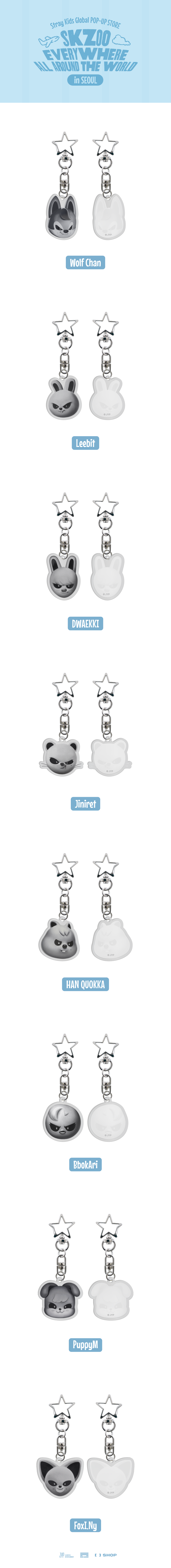 *PRE-ORDER* STRAY KIDS - [SKZOO Everywhere All Around The World MD] EVIL SKZOO Acrylic Keyring