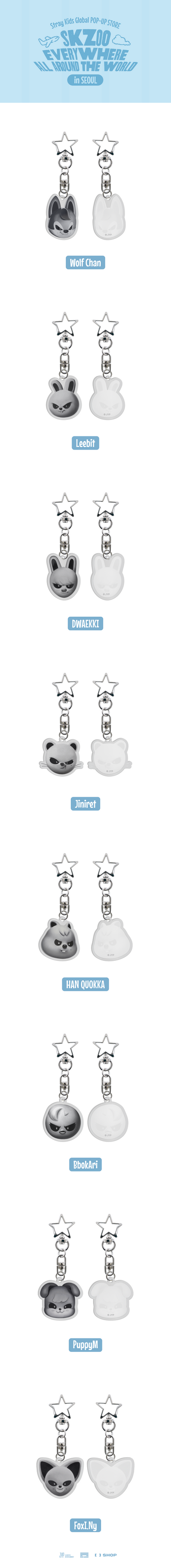 *PRE-ORDER* STRAY KIDS - [SKZOO Everywhere All Around The World MD] EVIL SKZOO Acrylic Keyring