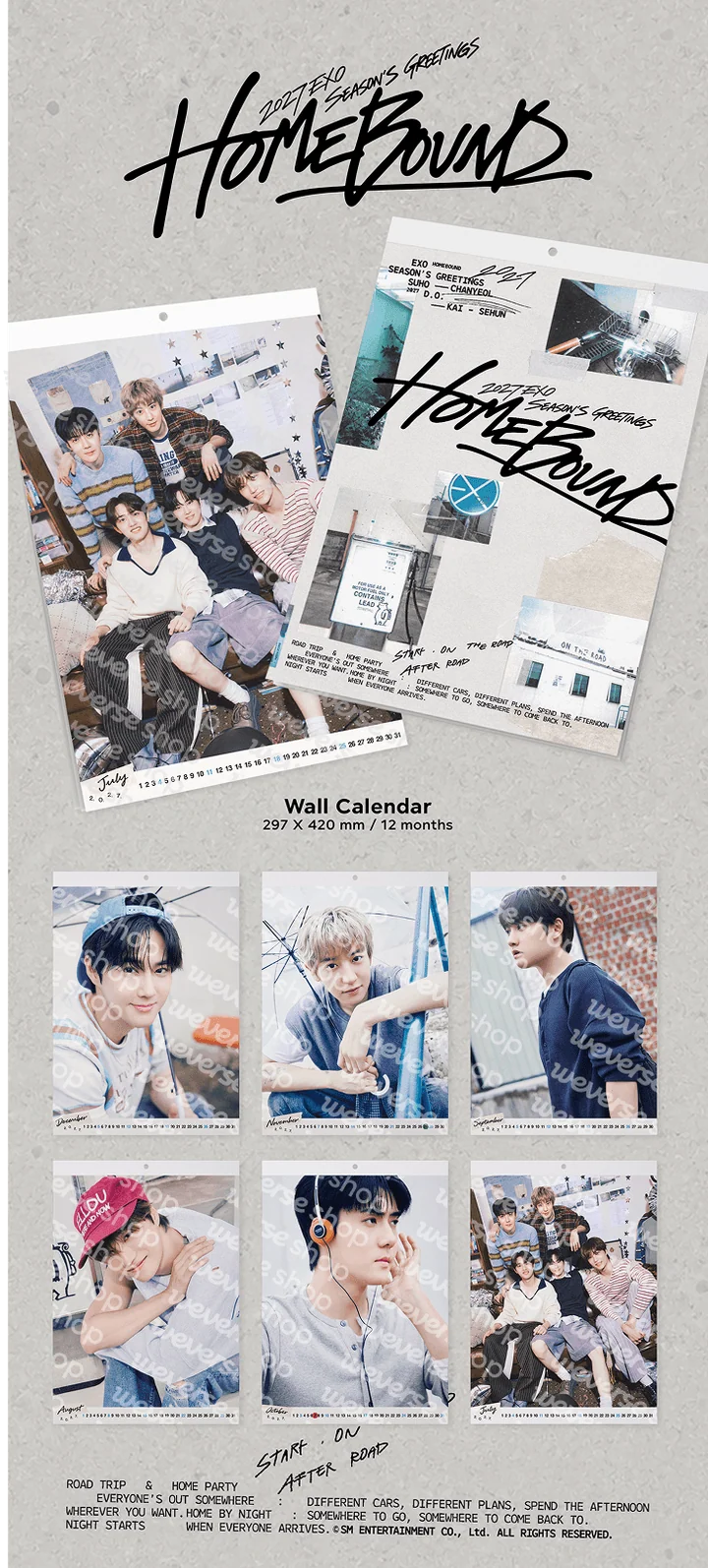 *PRE-ORDER* EXO - [2027 Wall Calendar] Homebound