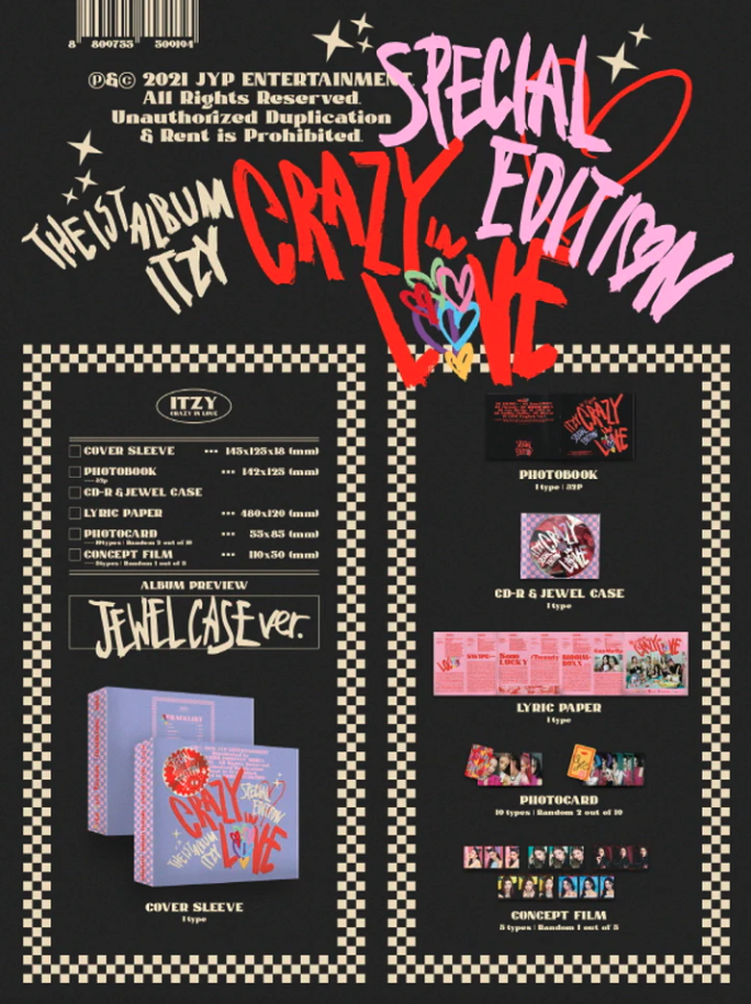 ITZY - Crazy In Love (1st Studio Album) [Limited Jewel Ver.]