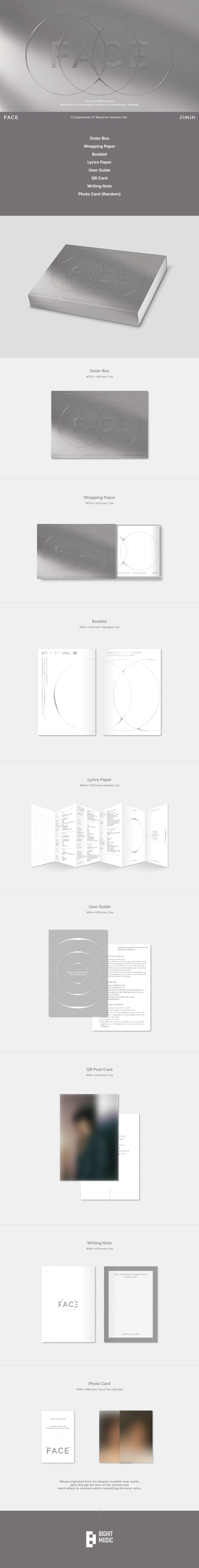 BTS JIMIN - FACE (1st Studio Album) [Weverse Albums Ver.]