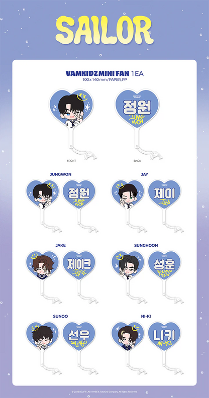 *PRE-ORDER* ENHYPEN - [SAILOR ENHYPEN WORLD OFFICIAL MD] Mini Fan