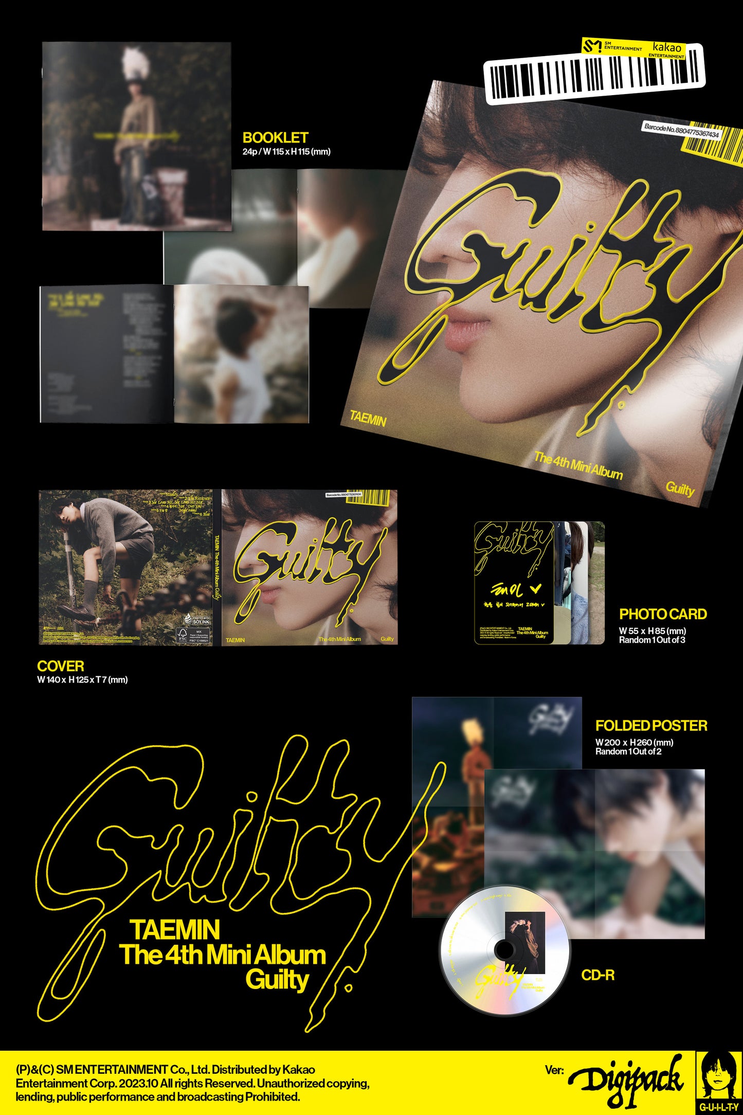 TAEMIN - Guilty (4th Mini Album) [Digipack Ver.]
