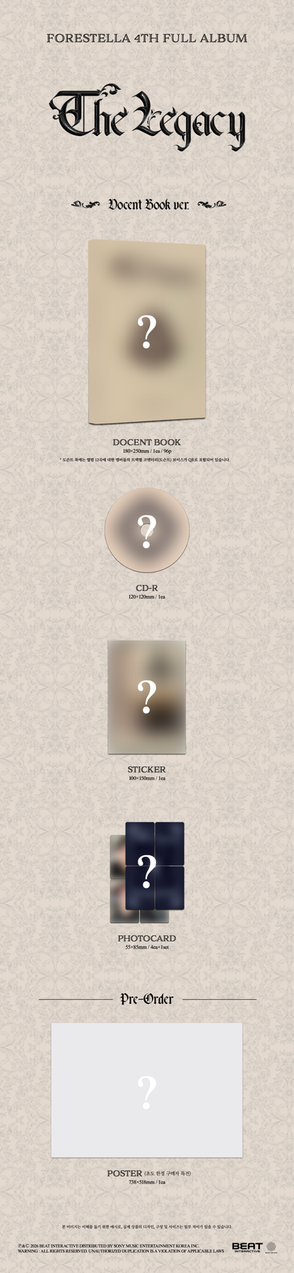 *PRE-ORDER* FORESTELLA - The Legacy [Docent Book Ver.]