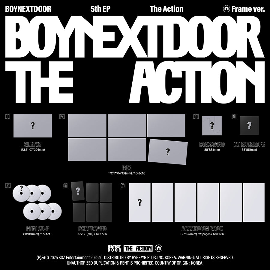 *PRE-ORDER* BOYNEXTDOOR - The Action [Frame Ver.]