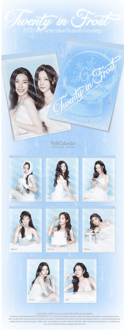 *PRE-ORDER* GIRLS GENERATION - [2027 Wall Calendar] Twenty In Frost