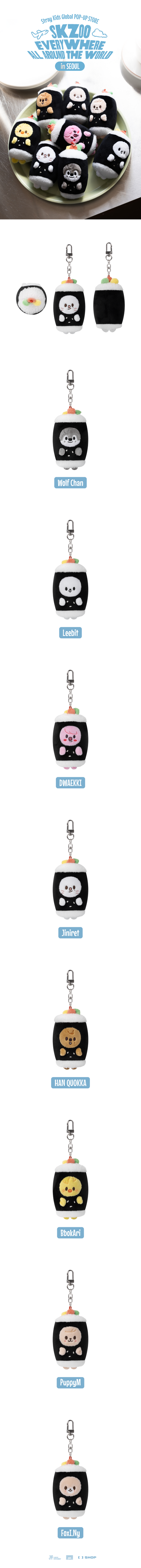*PRE-ORDER* STRAY KIDS - [SKZOO Everywhere All Around The World MD] SKZOO Keyring Seoul Ver.