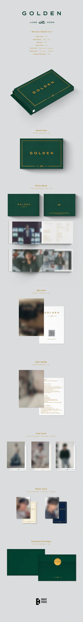 BTS JUNGKOOK - Golden (1st Studio Album) [Weverse Ver.]