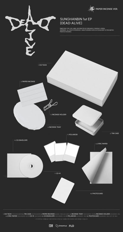 *PRE-ORDER* SUNG HANBIN - Dead:Alive [Paper Incense Ver.]