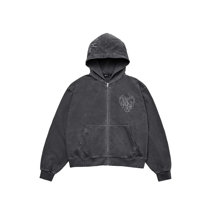 *PRE-ORDER* Enhypen - [Artist Made Collection MD] 109 Charcoal Zip-Up Hoodie By Sunghoon