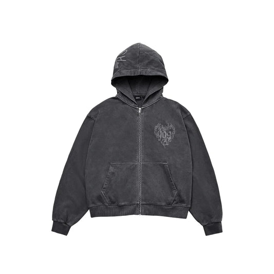 *PRE-ORDER* Enhypen - [Artist Made Collection MD] 109 Charcoal Zip-Up Hoodie By Sunghoon