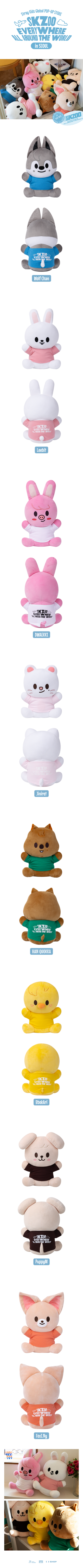 *PRE-ORDER* STRAY KIDS - [SKZOO Everywhere All Around The World MD] SKZOO Plush Hug Me Ver.