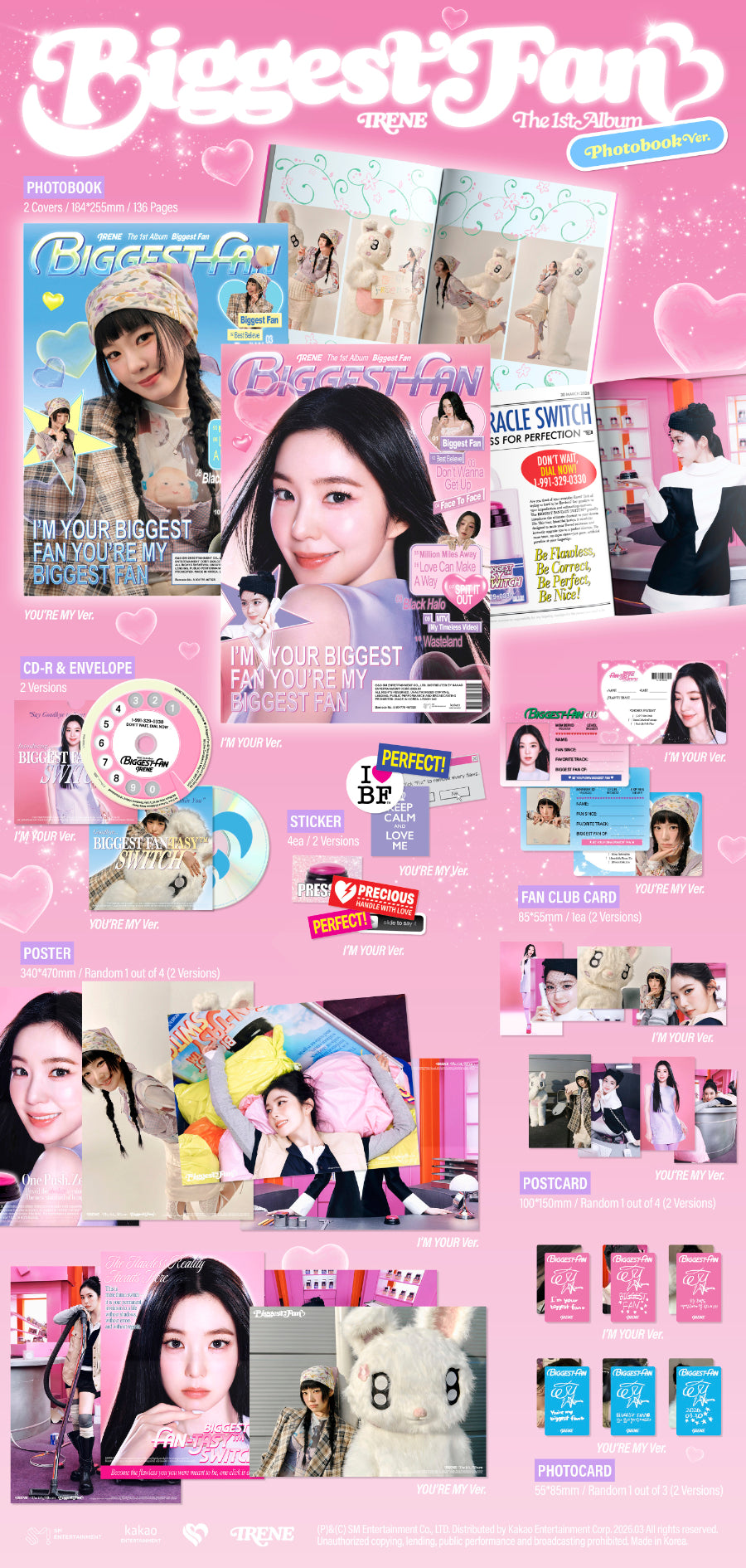 RedVelvet biggest fan アイリーン 教保文庫 トレカ BBANGYA | Red Velvet Irene - Biggest Fan [Photobook Ver.]