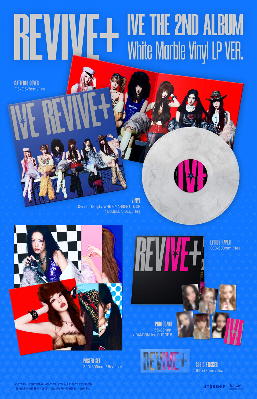 *PRE-ORDER* IVE - REVIVE+ (2nd Studio Album) [White Marble Vinyl LP Ver.]