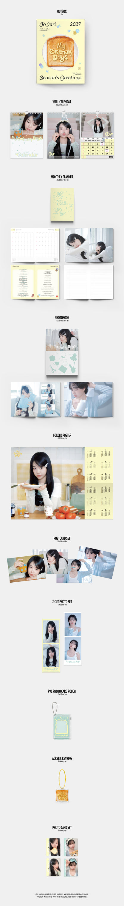*PRE-ORDER* JO YURI - [2027 Season's Greetings] 'My Ordinary Days'