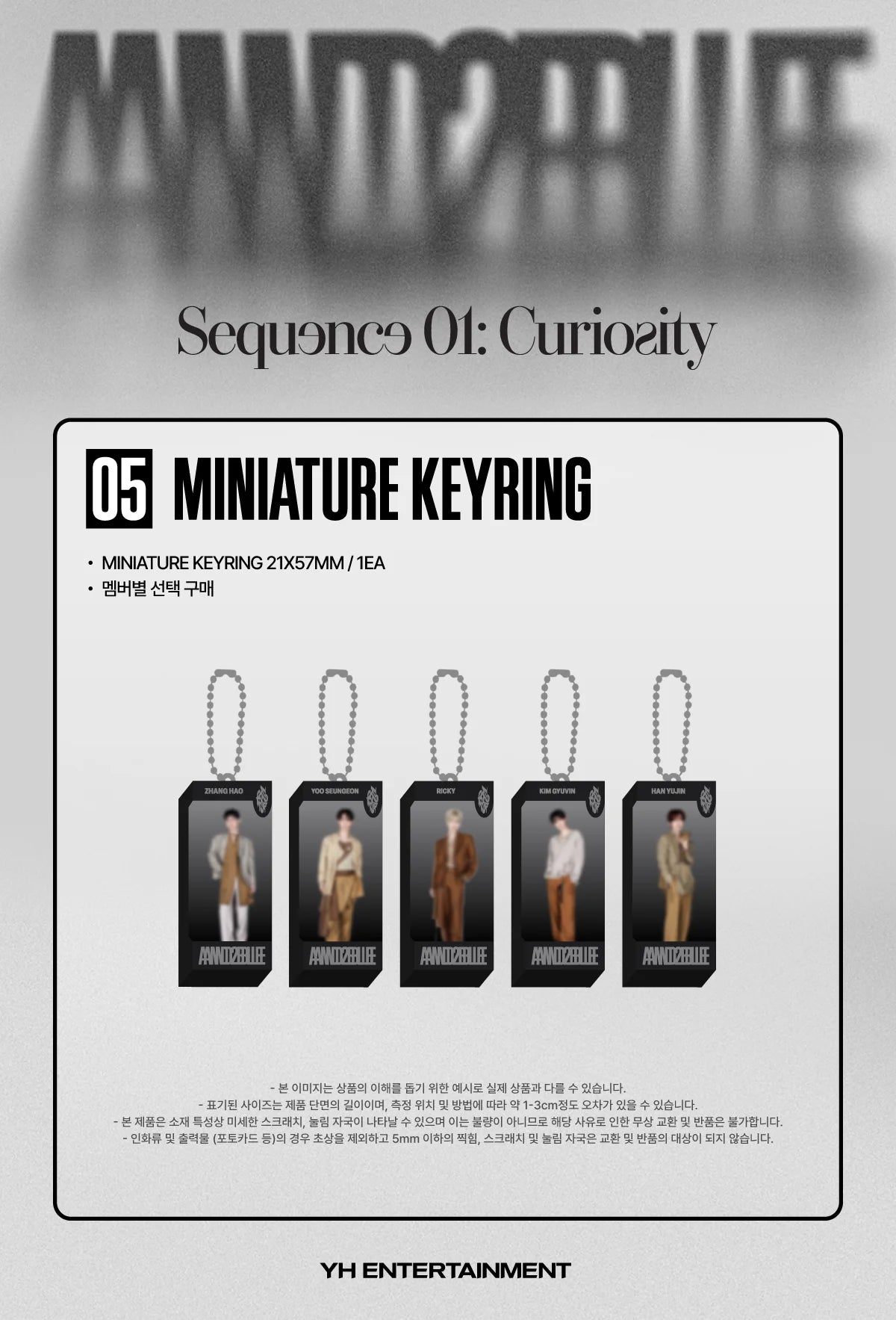 *PRE-ORDER* AND2BLE - [SEQUENCE 01: CURIOSITY POP UP OFFICIAL MD] Miniature Keyring