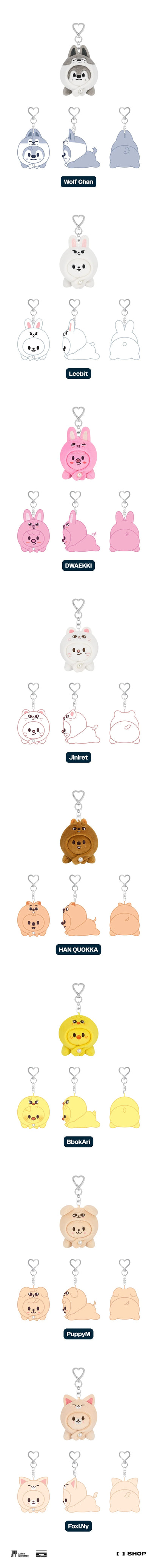 STRAY KIDS - [Dominate: Celebrate World Tour Official MD] SKZOO Keyring Lying Ver.