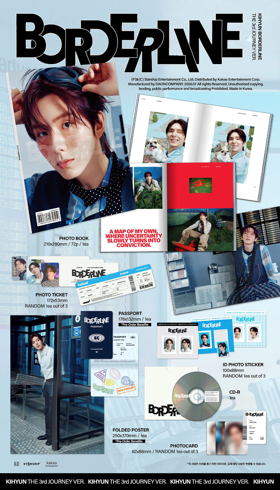 *PRE-ORDER* KIHYUN - Borderline [The 3rd Journey Ver.]