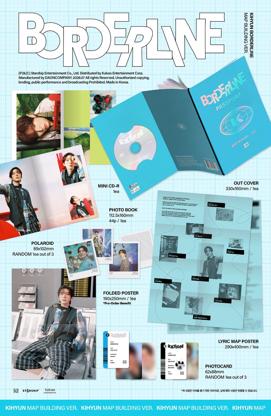 *PRE-ORDER* KIHYUN - Borderline [Map Building Ver.]