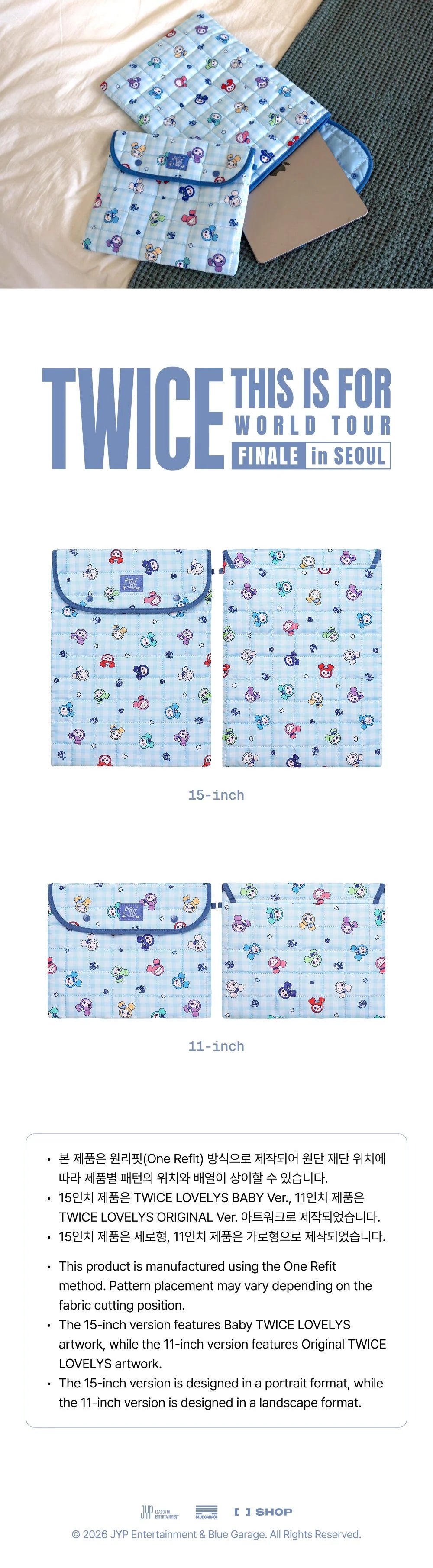 *PRE-ORDER* TWICE - [This Is For 2026 World Tour Finale In Seoul MD] Laptop Pouch