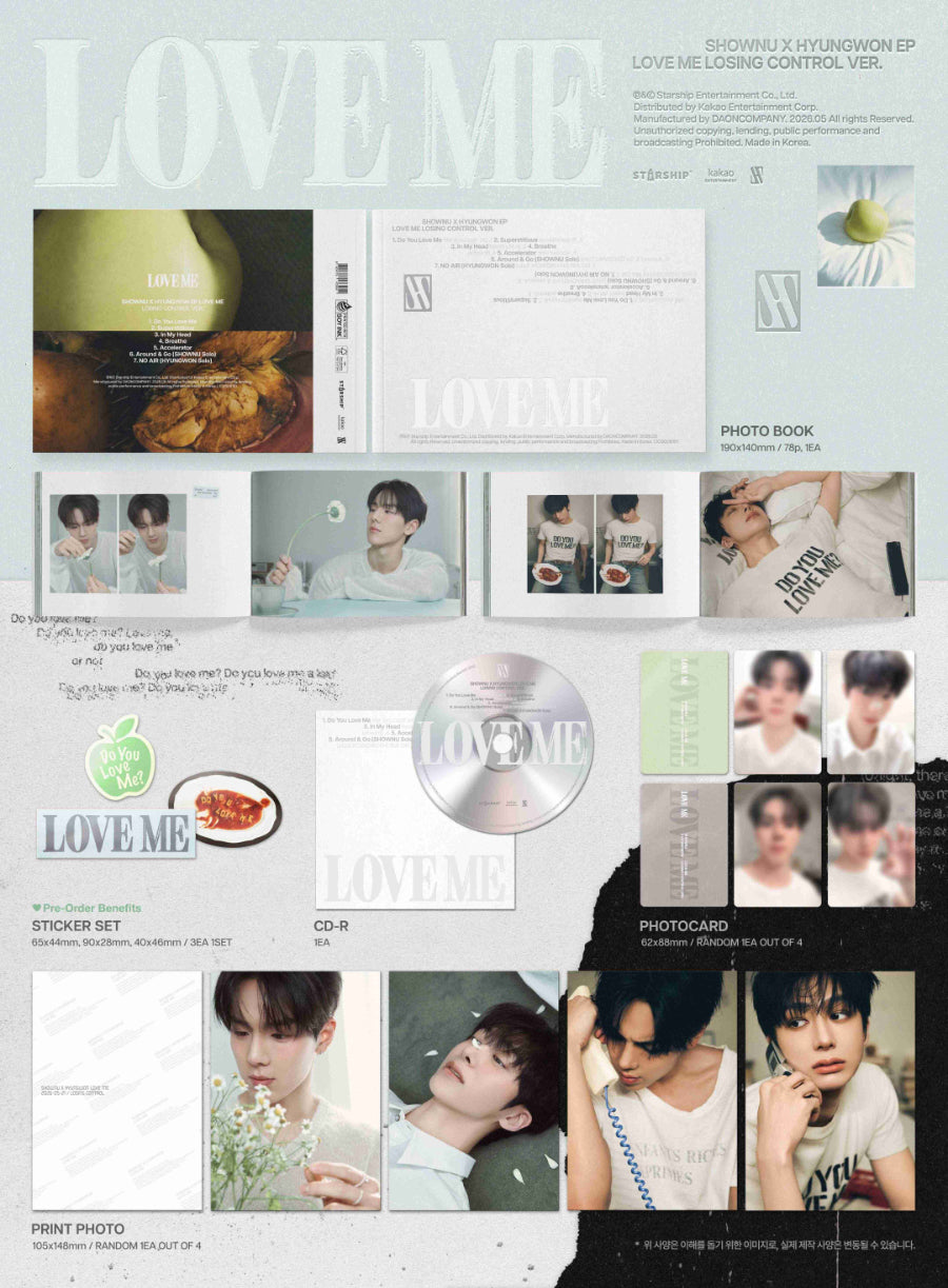 SHOWNU X HYUNGWON - LOVE ME (2nd Mini Album) [Losing Control Ver.]