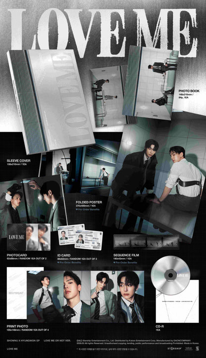 SHOWNU X HYUNGWON - LOVE ME (2nd Mini Album) [Love Me or Not Ver.]