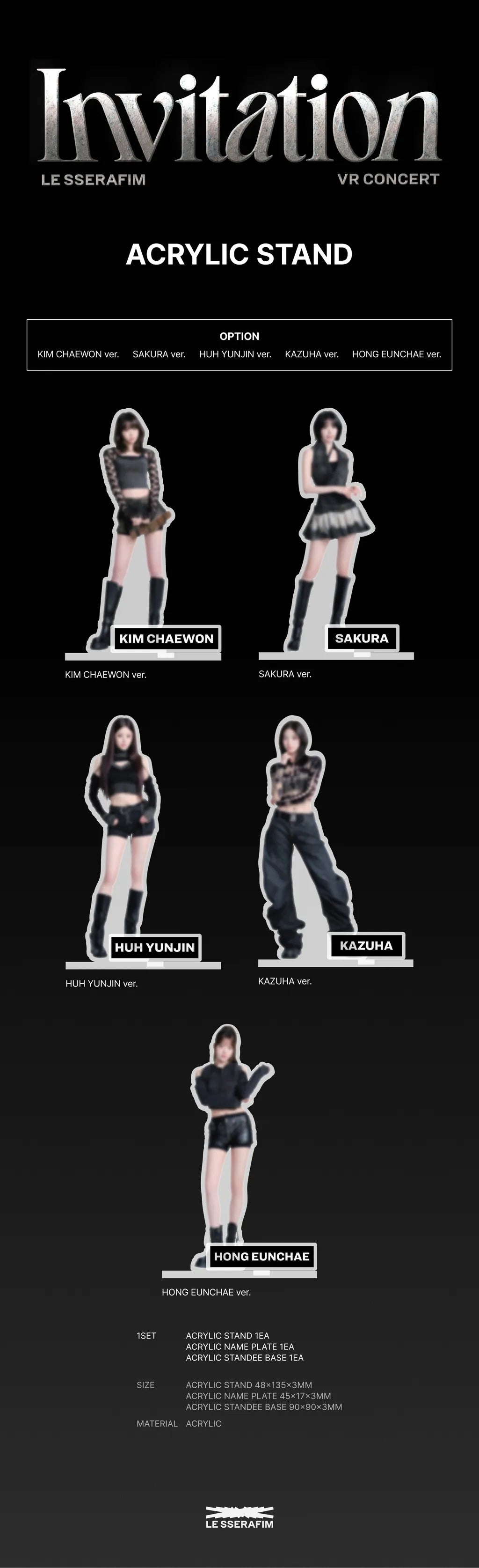 *PRE-ORDER* LE SSERAFIM - [VR Concert - Invitation MD] Acrylic Stand